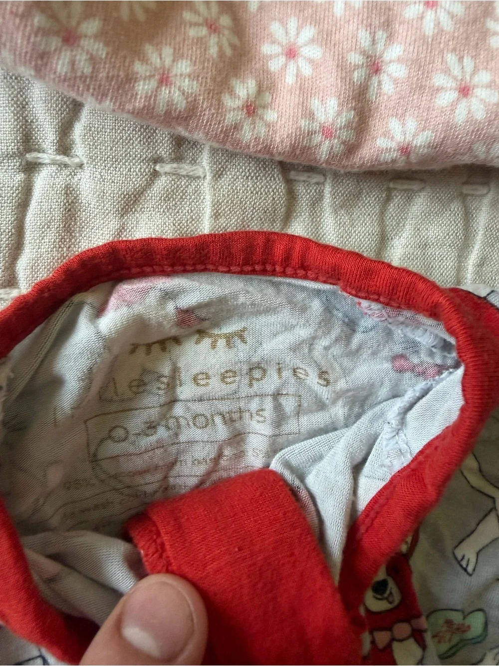 kate quinn little sleepies onsie pajamas 0-3 and 3-6m